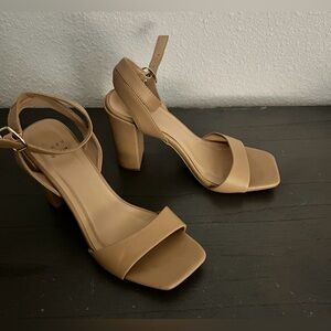 a new day Tan Strappy Block Heels